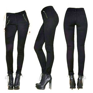 Nasty Gal Let it ride moto denim sz 25